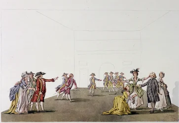 Dernière scène du « Père de famille » par Denis Diderot - fac-similé - gravure d