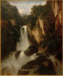 Cascade en haute montagne