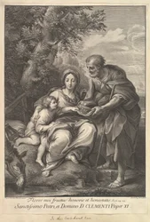 La Vierge et Joseph avec le jeune Jésus