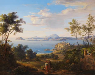 Johann Joachim Faber La baie de Pozzuoli près de Naples 1829