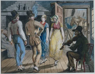 Des réjouissances dans une auberge au bord de la mer