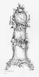 Conception pour une horloge de parquet, vers 1750