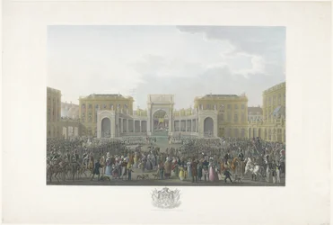 Intronisation de Guillaume Ier à Bruxelles le 21 septembre 1815 Douze planches sur l
