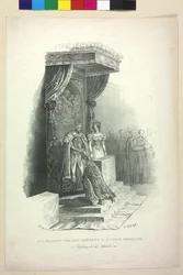 Un instant avant le couronnement du roi Ferdinand V à Presbourg le 28 septembre 1830