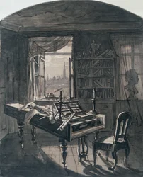 Chambre de Beethoven au moment de sa mort, 1827