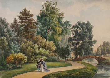 Le domaine de Vlakhernskoye-Kuzminki, vers 1840