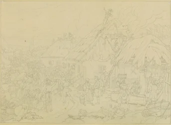 Feu dans le village