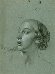 Étude de tête pour "Arindal et Daura"