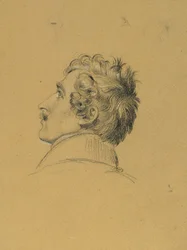 Étude de portrait pour "Entrée après la paix de Paris"