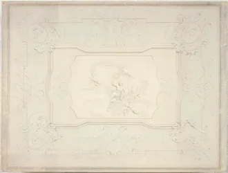 Plafond en stuc dans la salle à manger du Belvédère inférieur