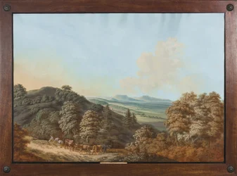 Cobourg ou Thuringe : "Près de Cobourg vers les montagnes de Gleichens", vers 1800