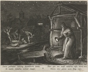 Saint Alphege de Canterbury en ermite