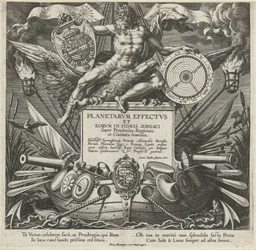 Jupiter et un navire de guerre avec les armoiries d