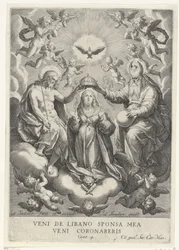 Couronnement de Marie avec des légions d