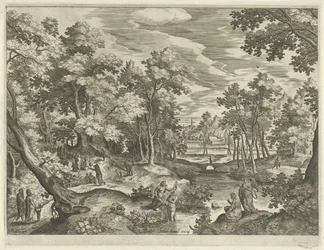 Paysage avec le baptême du Christ (Paysages avec scènes de l