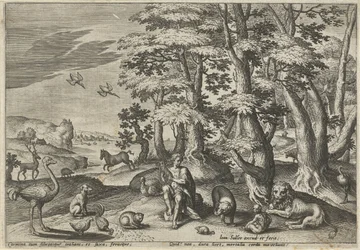 Orphée jouant de la musique pour les animaux