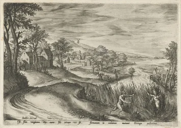 Pan poursuit la nymphe Syrinx