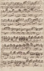Allegro (Clavecin solo) de la première version de la Sonate n° 6 en sol majeur pour violon et clavecin obligé
