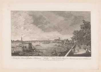 Vue des jardins de Somerset sur le pont de Westminster à Londres