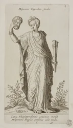 Melpomène, Muse de la Tragédie, planche 8 de Parnassus Biceps