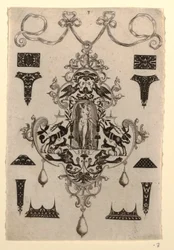Conception de pendentif avec la vertu Espoir, Planche 3, d