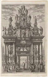 Frontispice avec Arc de Triomphe avec Christ et les Apôtres