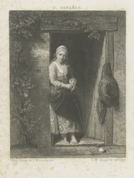 Jeune femme avec tricot