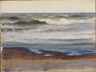 La houle marine sur la côte de Normandie
