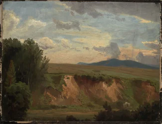 Paysage du sud de la France avec talus dénudé