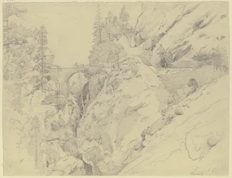 Via Mala, en haut le pont de pierre