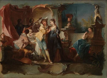 Le Fils prodigue vivant avec des prostituées