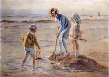 Jouer sur la plage de Katwijk