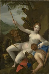 Diane avec nymphes, chiens et gibier