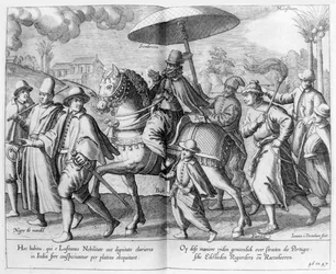 Dignitaire ou noble portugais en Inde