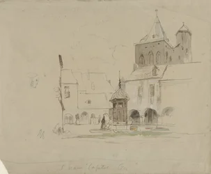 Étude de la place près de S. Maria im Kapitol à Cologne