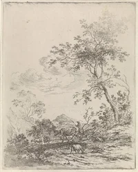 Paysage de montagne avec du bétail