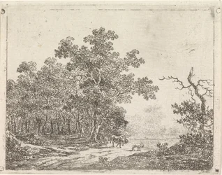 Paysage avec chêne et bétail