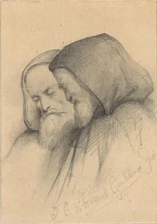 Deux vieillards en habit de moine