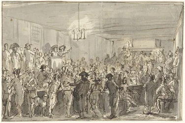 Une réunion révolutionnaire à Delft en 1795
