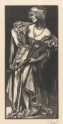 Femme avec luth
