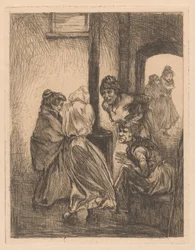 Quatre femmes regroupées autour d