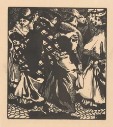 Sept femmes dans la rue