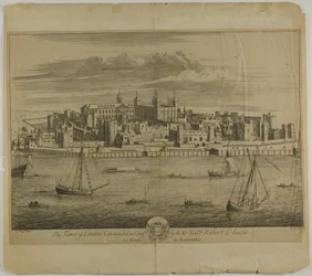 La Tour de Londres, cinquième planche de Britannia Illustrata