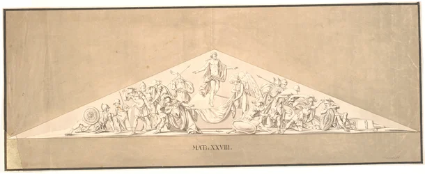 Résurrection du Christ. Esquisse pour un relief disparu pour (les arcs de la 2e rangée) l
