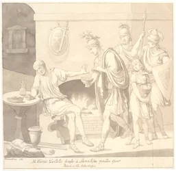 M. Curius Dantatus méprise les cadeaux des envoyés Samnites. Plutach: in vita. Caton Censoris.