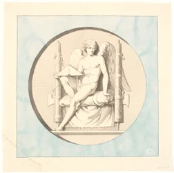 Le Génie de la Justice. Dessin pour le relief en marbre sur la Colonne de la Liberté