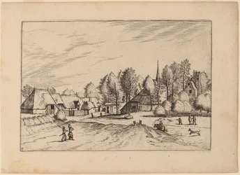 Village de campagne avec clocher