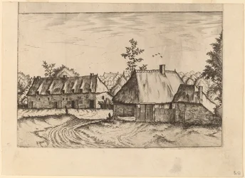 Ferme et rangée de maisons