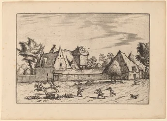Fermes dans une cour