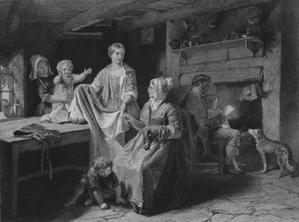 Illustration pour La Nuit du Samedi du Cottar de Robert Burns, Vers IV et V
